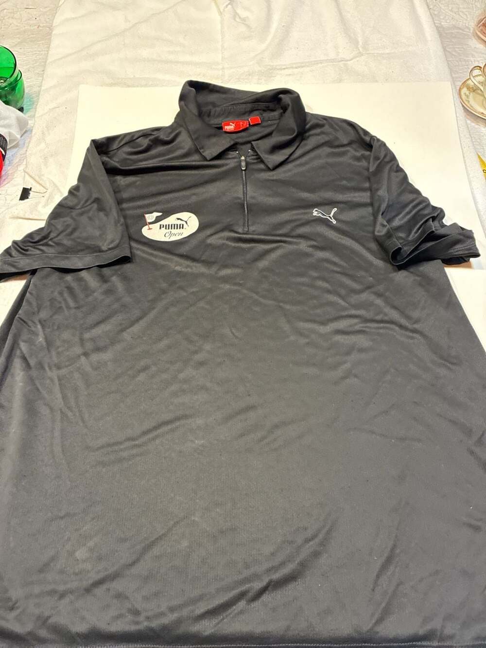 Puma Golf Performance Quarter-Zip Polo Shirt - Puma Open Logo